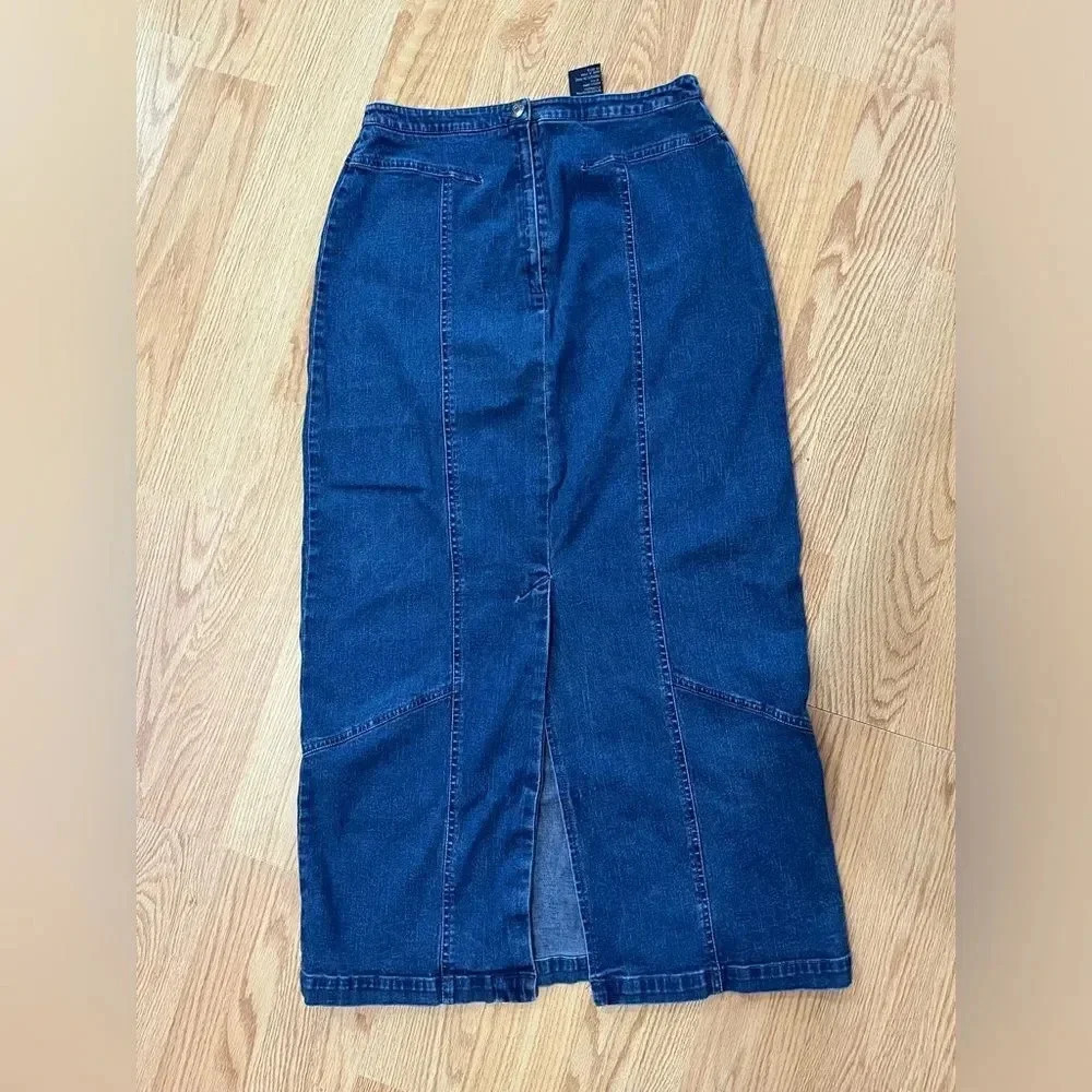 Vintage Lana Sport maxi skirt jeans Size 10 - Picture 2 of 9